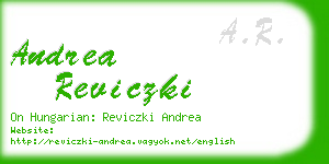 andrea reviczki business card